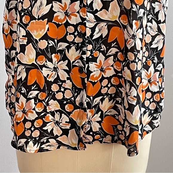 Who What Wear Fall Florals Sleeveless Blouse- Size XL - Picture 3 of 7